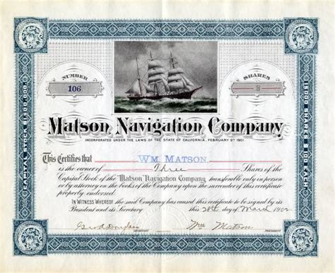 matson navigation stock.